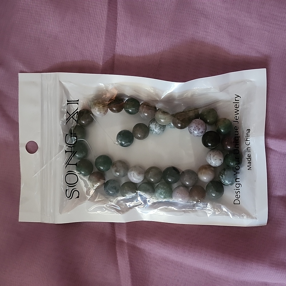 New Indian Agate beads 15 inches to create own jewlery
